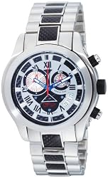 Daniel Steiger Men's 2022-M Carbon-Tech Swiss Quartz Chronograph Stainless Steel and Carbon Fiber Watch
