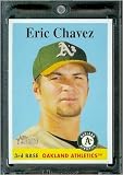 2007 Topps Heritage Baseball Card # 299 Eric Chavez Oakland Athletics - Mint Condition - In Protective Display Case