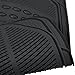 Custom Auto Crews - Heavy Duty 4pc Front & Rear Rubber Mats - All Weather Protection - Universal Car Truck SUV - Black