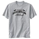 T-Shirt Heather Gray  Attitude Dutch Antillean  Netherlands Antilles Country