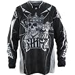 Shift Racing Faction Suicidal Men's Off-Road Motorcycle Jersey w/ Free B&F Heart Sticker Bundle - Black/White