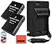 ENEL14 Battery And Charger Kit for Nikon Coolpix P7000 P7100 P7700 P7800 D3100 D3200 D5100 D5200 Digital SLR Camera Includes Qty 2 EN-EL14 Replacement Batteries + AC/DC Charger + More!!