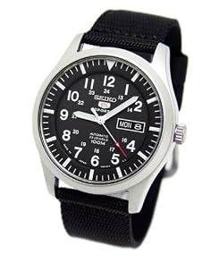 Seiko 5 Sports #SNZG15 Men's Nylon Strap Military Dial 100M Automatic Watch