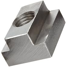Stainless Steel T-Slot Nut, Black Oxide Finish, Grade 2, Right Hand Threads, Class 2B 3/4"-10 Threads, 1" Height Slot Depth, Made in US
