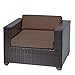 TK Classics TKC Belle Outdoor Wicker Club Chair in Cocoa