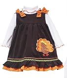 Rare Editions Girls 2-6x Thanksgiving Turkey Jumper