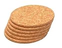 T&G Set of 6 Round Coasters In Natural Cork.d10 x 0.6cm