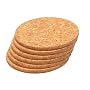 T&G Set of 6 Round Coasters In Natural Cork.d10 x 0.6cm