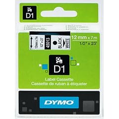 Dymo Schriftband Kassette (45013) f�r D1, 12 mm x 7 m, schwarz auf wei�
