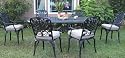 Outdoor Cast Aluminum Patio Furniture 7 Piece Dining Set F CBM1290