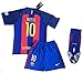 #10 Messi FC Barcelona 2016-2017 Home Jersey with Shorts and Socks for Kids/Youth