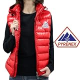 「30%オフ!ピレネックス PYRENEX 送料無料 レディース ダウンベスト フード付レッド(赤)36(M/9号) 【正規 取扱品】」の画像