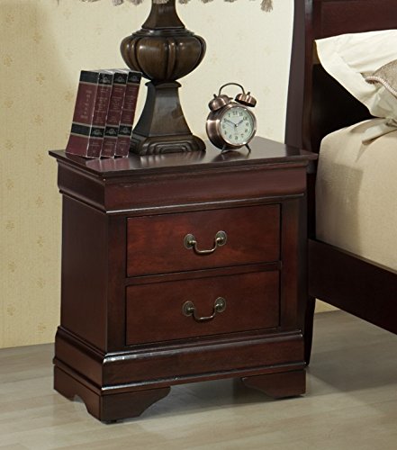Sale Roundhill Furniture Isola Louis Philippe Style Fully Assembled Wood Night Stand Cherry Finish Find Best Cheap Premiumtest7201