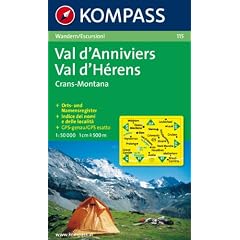Val d'Anniviers, Montana, Val d'H�rens 1 : 50 000: Wanderkarte. GPS-genau