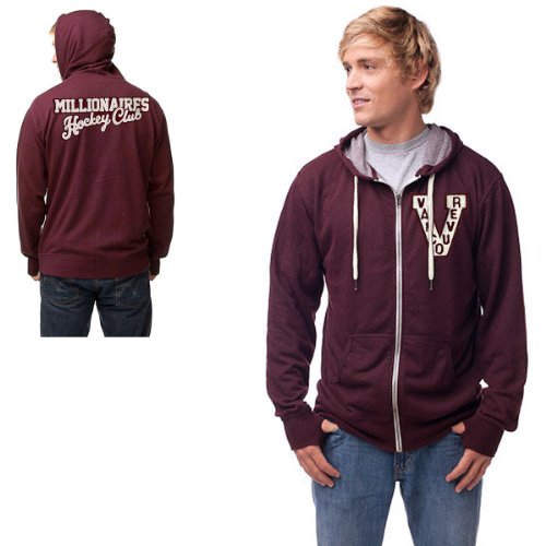 Vancouver Millionaires Zip Front Hooded Sweatshirt Extra Large