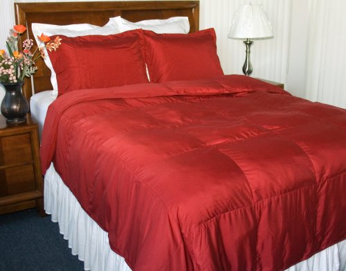Newpoint Microfiber Full/Queen Duvet Mini Sets, Red Newpoint Microfiber Full/Queen Duvet Mini Sets, Red