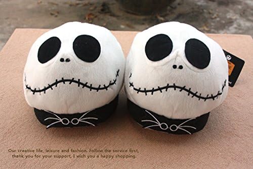 The Nightmare Before Christmas Jack Skellington Cartoon Winter Plush Slipper