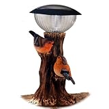 Solarlampe mit LED Beleuchtung Vögel 33cm