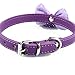 Bestpriceam (TM) Hot Cute Knit Bowknot Adjustable PU Leather Dog Puppy Pet Collars Necklace Purple