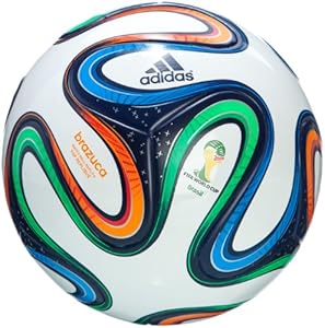 Adidas Men's Brazuca Top Replique Ball - White/Night Blue/Multicolor