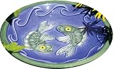 Achla BBC12 Blue Ceramic Birdbath Bowl and Stake