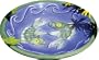 Blue fish birdbath