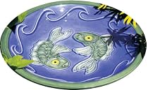 Achla BBC12 Blue Ceramic Birdbath Bowl and Stake