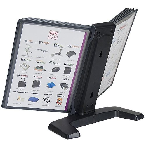 Aidata FDS005L Flip & Find Basic Display, Black, 10 Letter Sized Pockets, Displays 20 Pages