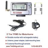 8 Tire RV Flow-Through Sensor Tire Pressure Monitoring System (TPMS) by Tire-Safeguard