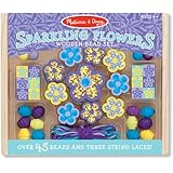 Melissa & Doug Sparkling Flowers Wooden Bead Set