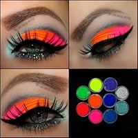 orange eyeshadow, Myo, 10 MYO Ultra Bright Color Set Eyeshadow Pigment Mica Cosmetic Mineral Makeup Limited Color Edition 3 Gram Size (You must prep your eyelids with a base primer before applying pigment.)(Jar Size Diameter: 31 mm/1.2 inch Height: 16.5 mm/0.6)