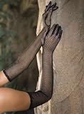 Black Fishnet Gloves Evening Formal 24 Inch Long