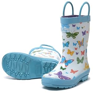 Girls Butterflies Wellington Boots by Hatley