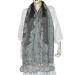 Scarf Stoles Wool for Womens India with Pom-Pom 28 x 72 inches