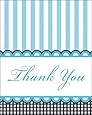 Creative Converting Sweet Baby Feet Blue Thank You Notes, 8-Count