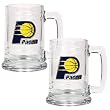 Indiana Pacers NBA 2pc 15oz Glass Tankard Set - Primary Logo by Great American Products