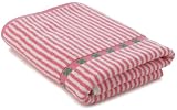 Tommy Hilfiger Pink and White Stripe Jacquard Hand Towel with Shamrock Dobby