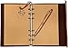 Classic Refillable Writing Journal (Naval Compass Embossing) - Vintage Leather (PU) Design- Includes Bamboo Pen