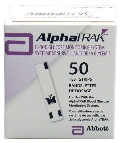 AlphaTRAK Blood Glucose TEST STRIPS - 50 Count