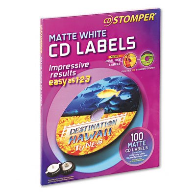 AVE98102 LABEL,CD,MATTE,WHITE,100/PK