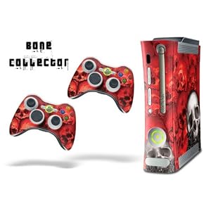 New XBOX 360 Console Protective Skin - BoneCollector - Red 