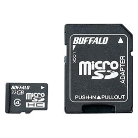 BUFFALO Class4�Ή� microSDHC SD�ϊ��A�_�v�^�[�t 32GB RMSD-BS32GSA