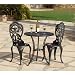 Fiesta Outdoor Patio 3 Pc Cast Aluminum Bistro Set - Table & 2 Chairs