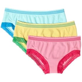 Rampage Women's 3-Pack Seamless Stripes Bikinis