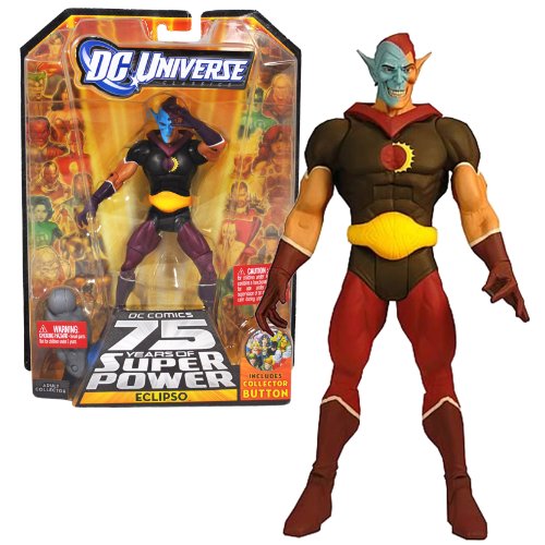  Mattel Year 2009 DC Universe "DC Comics 75 Years of Super Power" Wave 12 Classics Series 6 Inch Tall Action Figure #1 - ECLIPSO with Darkseid's Left Leg Plus Bonus Collector Pin (R5779)