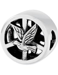Reflection Beads Silver Dove of Peace Religious Bead
