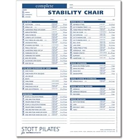 Click here to buy Stott Pilates Complete Stability Chair Client Workout Sheets.