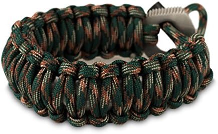 Firestarter Bracelet Survival Kit - This Paracord Survival Bracelet with Fishing Kit Also Includes a Scraper Knife Which Is Also the Fire Starter for Use with the Fire Flint Rod and Fire Tinder - Unravelled the Firestarter Braclet Gives 12 Foot of 500lb Paracord - Inside the Contents Are a Full Survival Fishing Kit - Fire Tinder essential for Starting Fires - And More