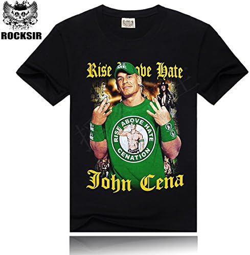Rock Mens Wcw John Cena 3D Printing Hip-Hop Short-Sleeve T-Shirt XL