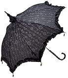 Lumiebre(ルミエーブル) 長傘 ショート傘 手開き petit-rose-drop ブラック 晴雨兼用日傘